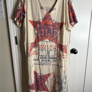 Jaded Gypsy Red Star Graphic Dress